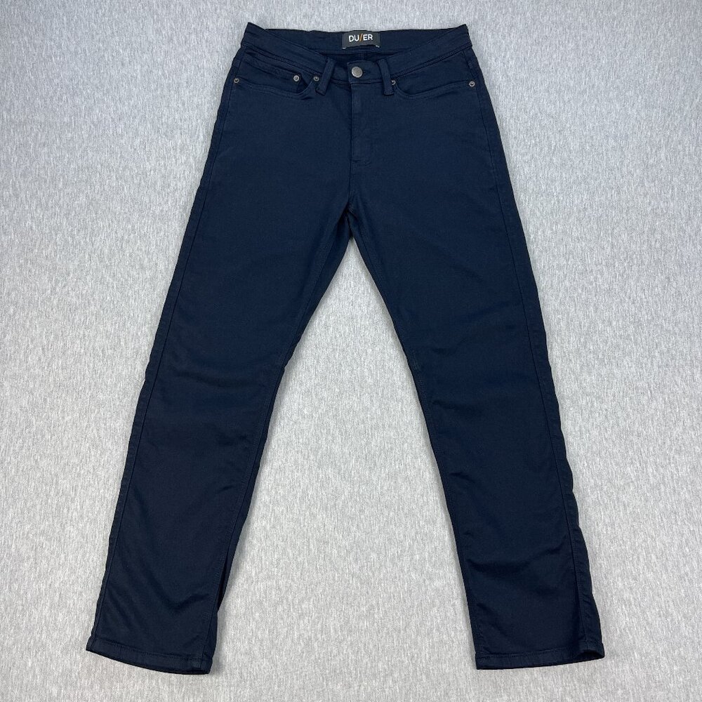 DUER No Sweat Straight Fit Pants Mens 30x30 Dark Blue MFNT1003 Stretch Comfort